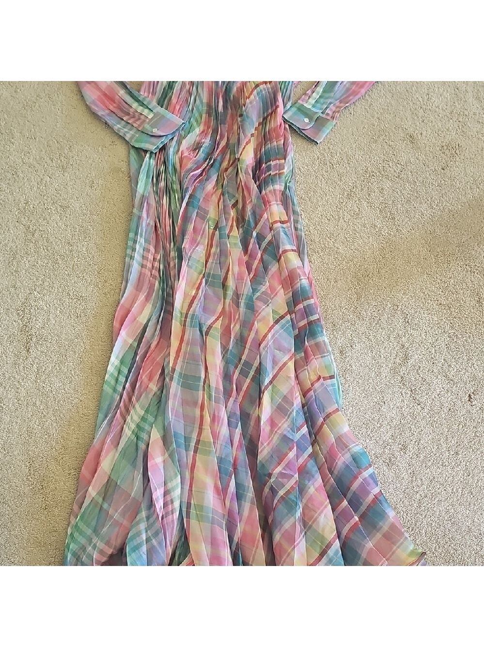 Ralph Lauren Purple Label Taylah Madras Evening Dress - Picture 5 of 13